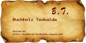 Buchholz Teobalda névjegykártya